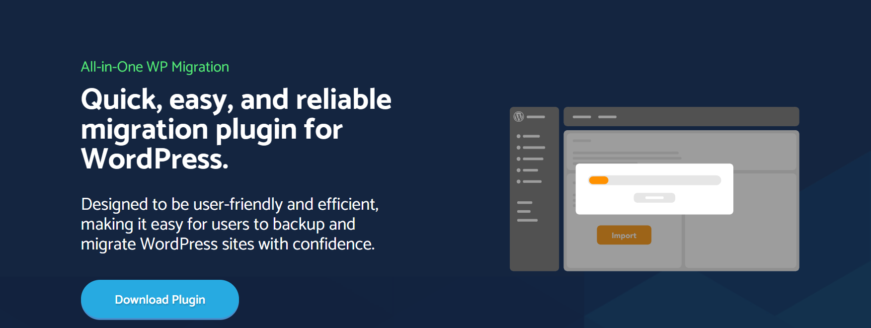 All in One WP migration service