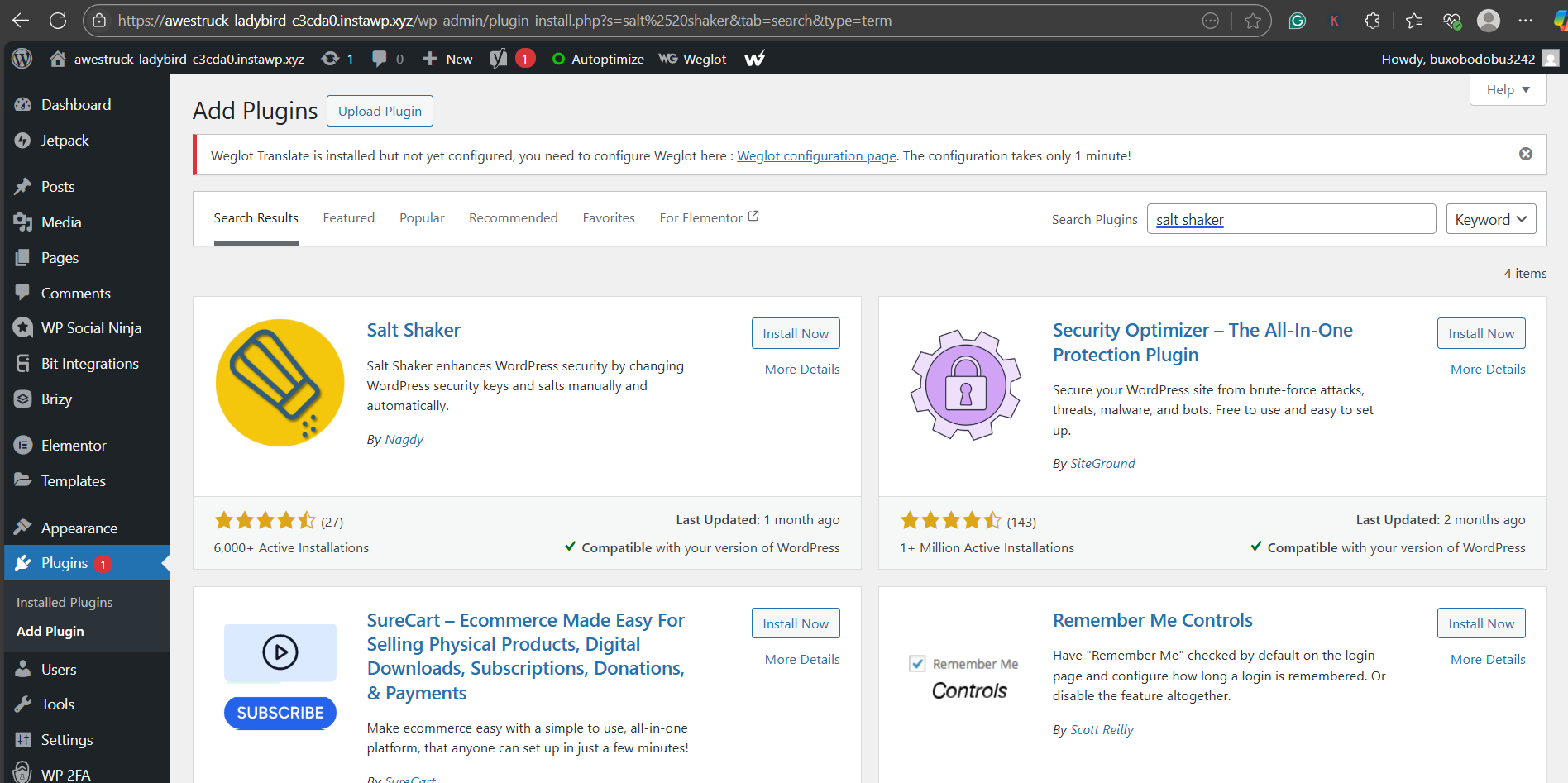 Method 2: Automate Salting with a Plugin: screenshot from the guide What Are WordPress Salts and How They Protect Sites