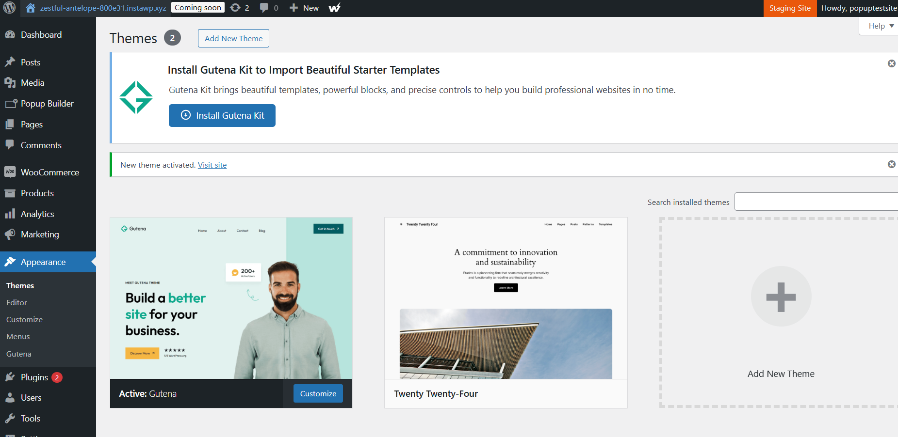 Step 2: Begin Editing with Full Site Editing Features