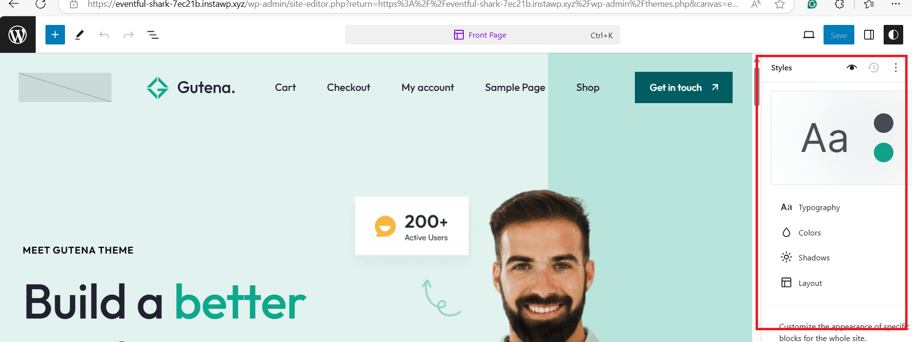Step 2: Begin Editing with Full Site Editing Features: This helps maintain a consistent design across your entire site