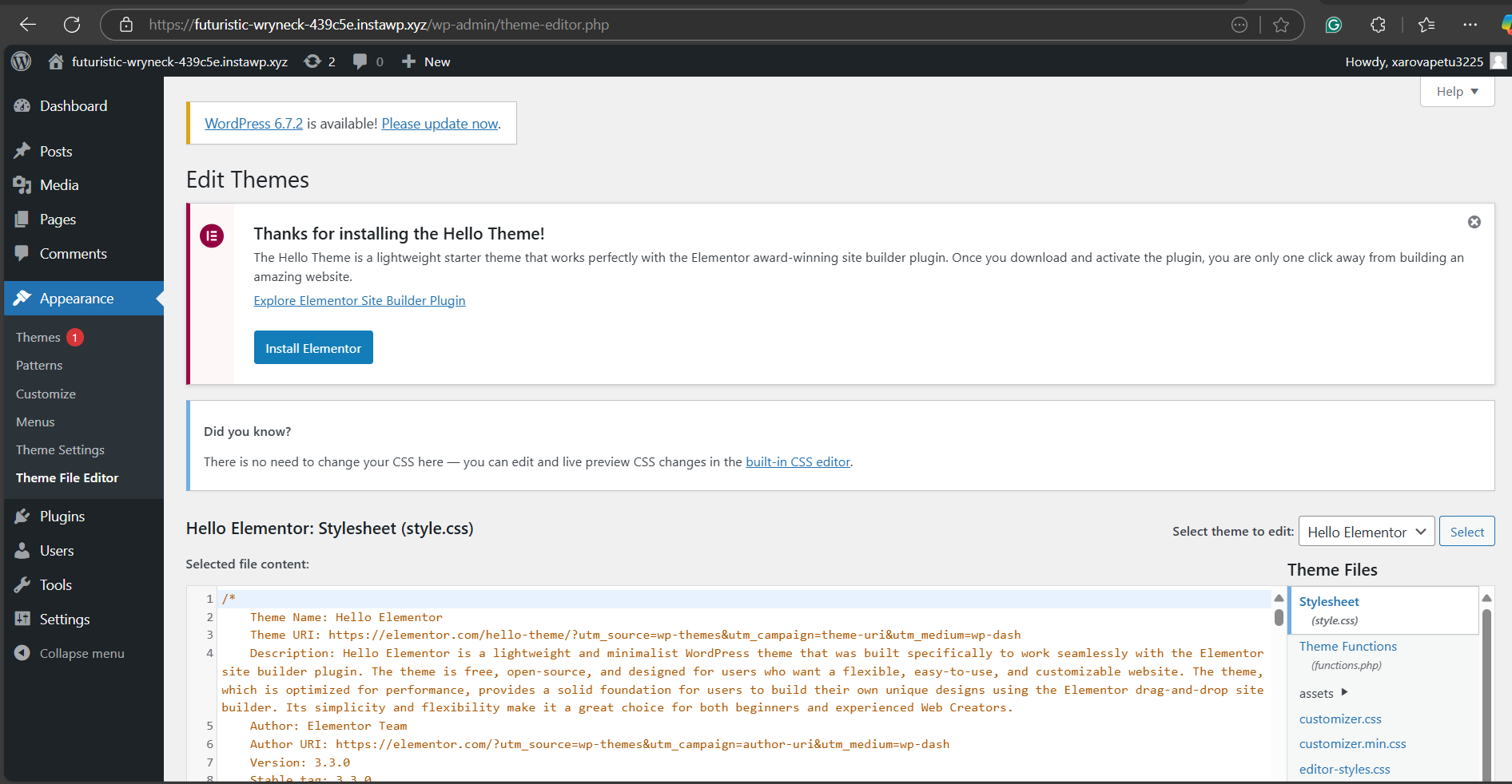 How to Set Up the WordPress Loop with Classic Themes, screenshot from the guide What is WordPress Loop (step 1 of 2)