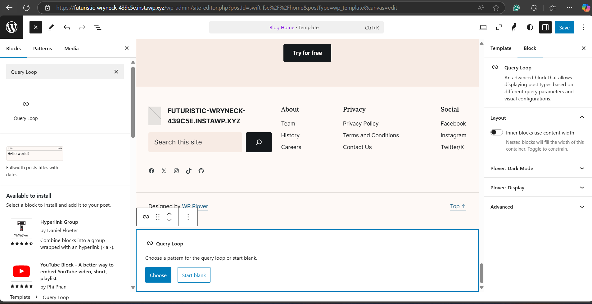 How to Set Up the WordPress Loop in Block Themes, screenshot from the guide What is WordPress Loop (step 3 of 4)