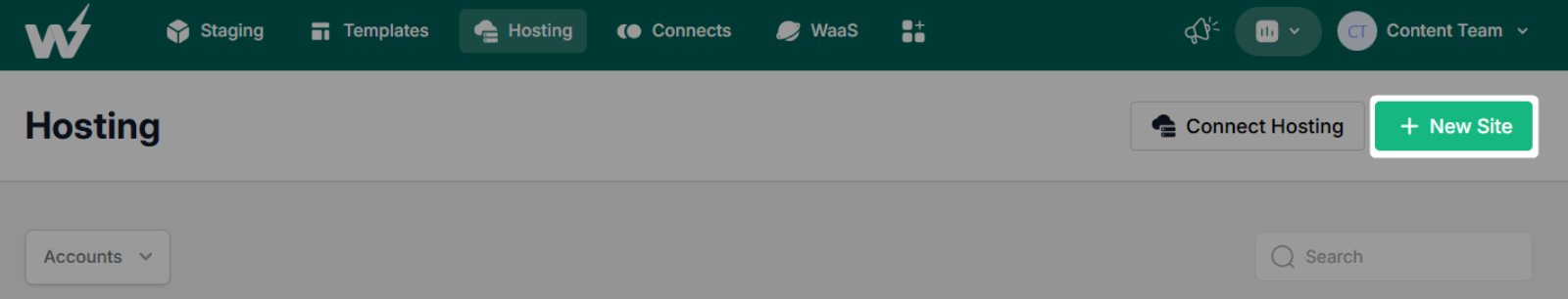Create new staging site with InstaWP