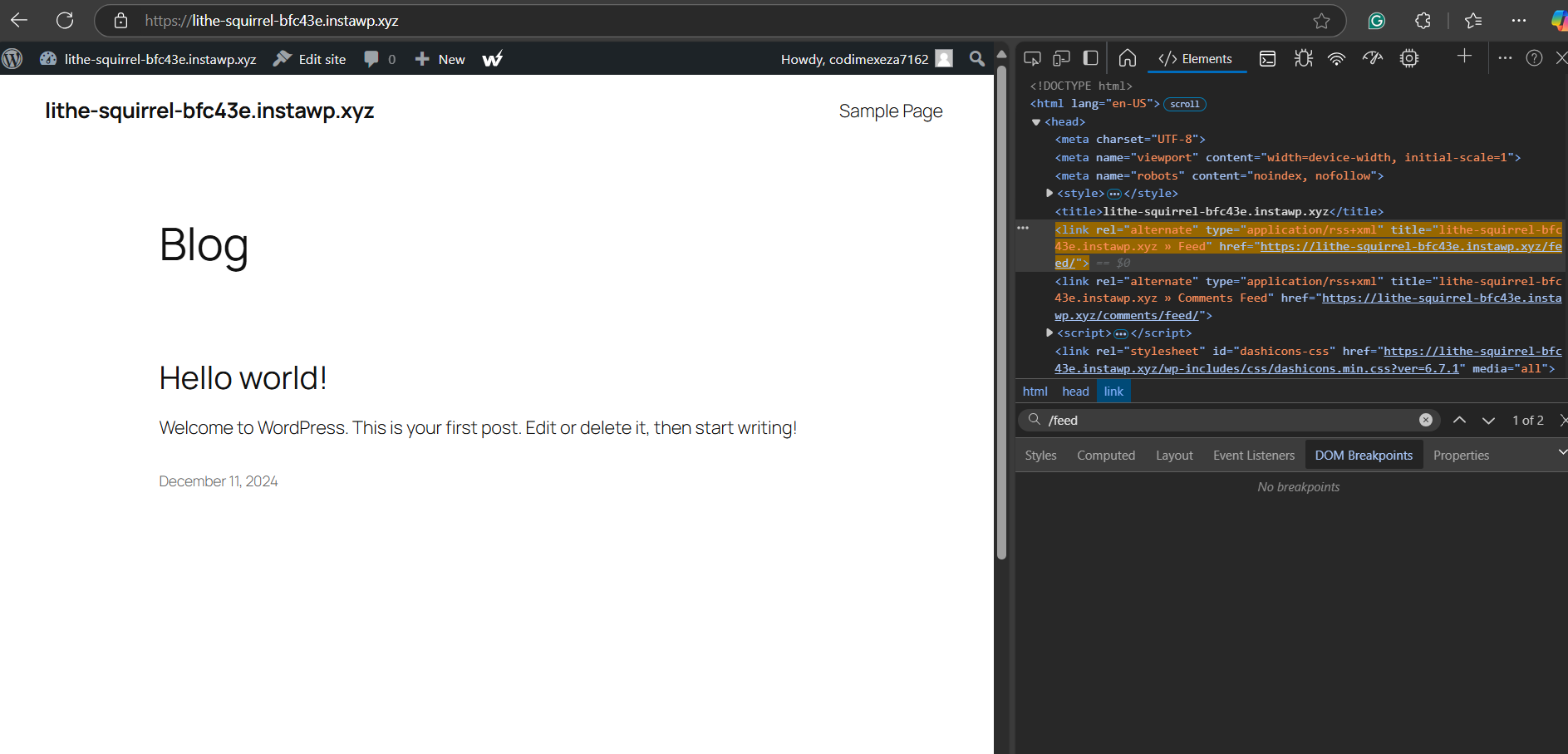 Hit Enter to access the RSS feed content. (step 2 of 3)