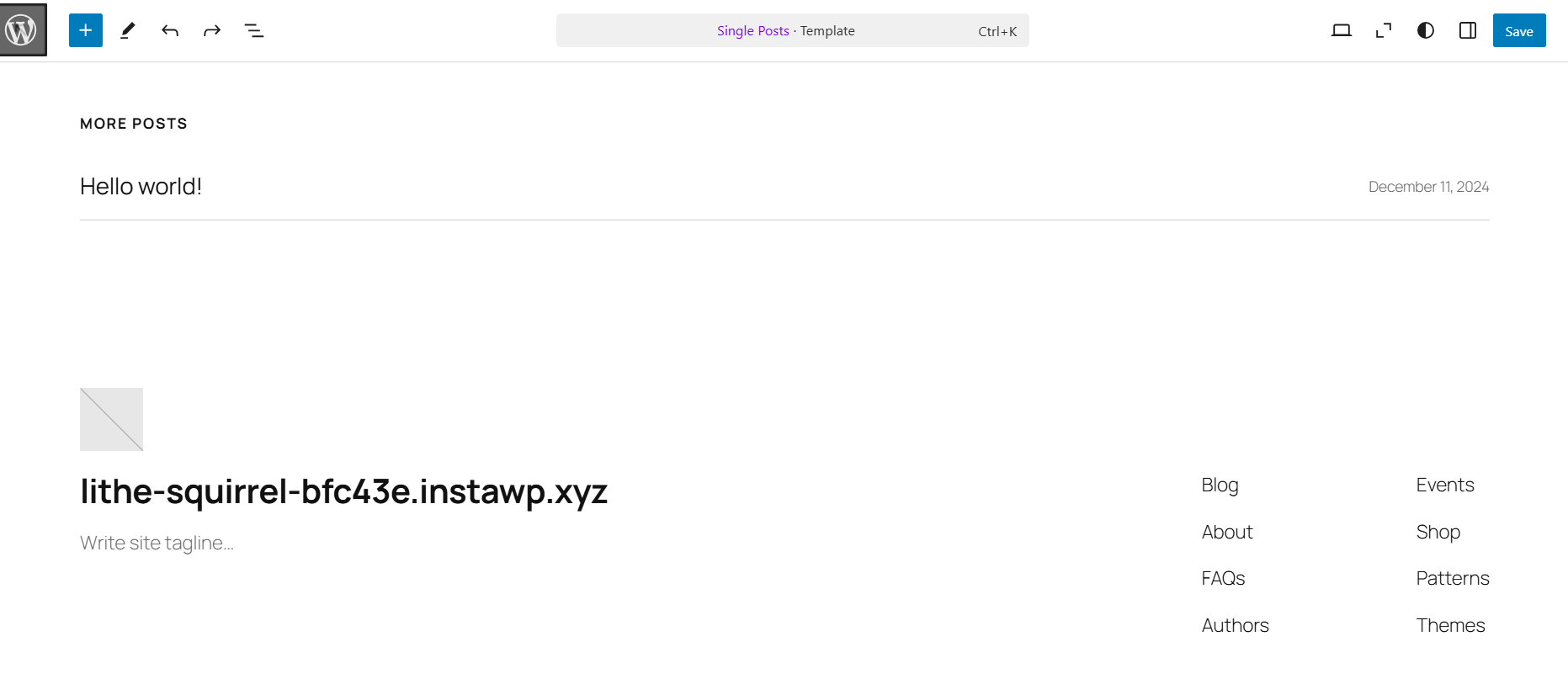 Go to Appearance > Editor to add RSS feed to WordPress