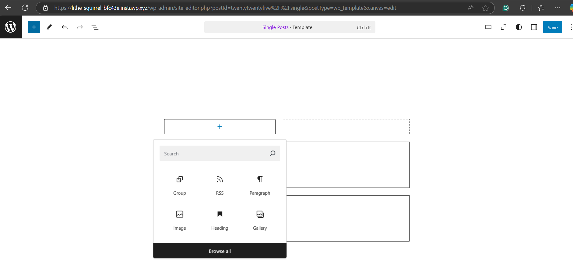 Scroll down to select the RSS Feed section to add RSS Feed in WordPress