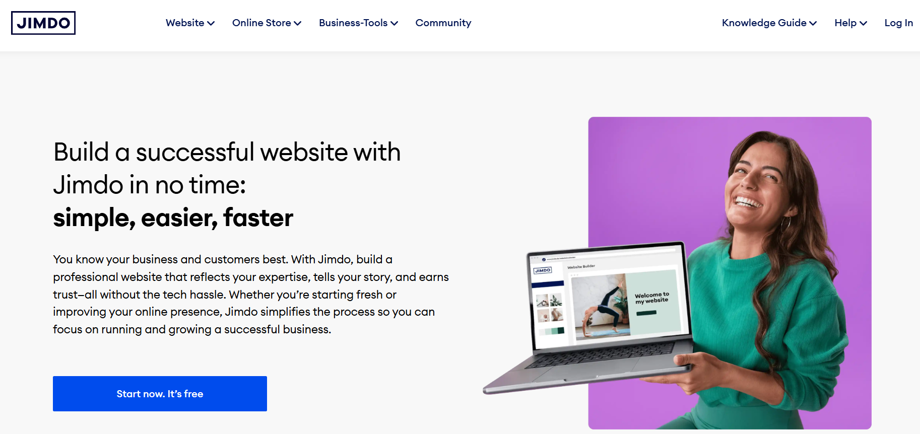 Jimdo: The All-in-One Simplicity King: screenshot from the guide WordPress vs. Jimdo: Why WordPress is a Right Choice to Make