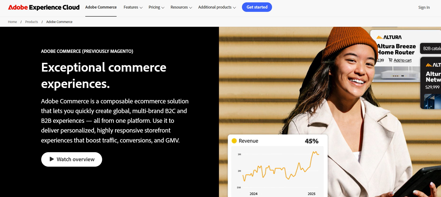 The Magento (Adobe Commerce) website