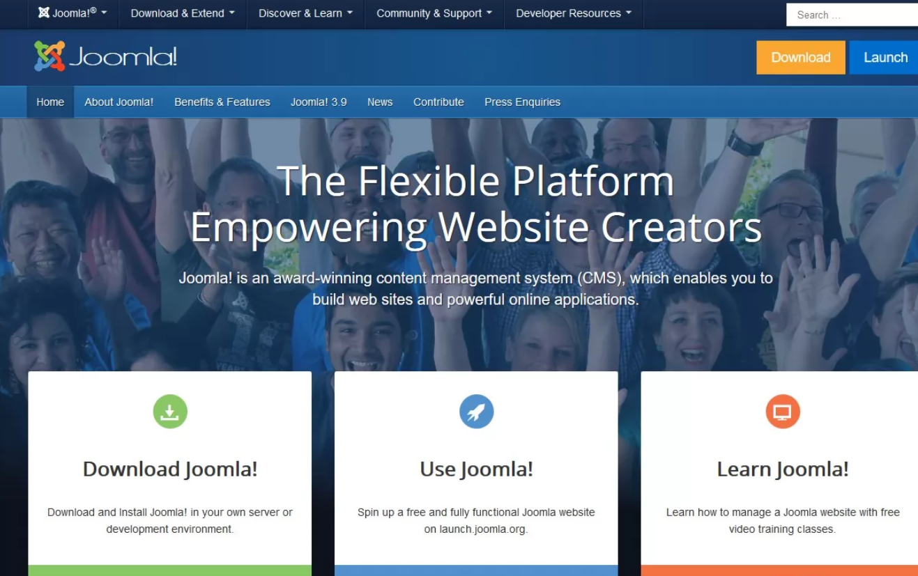 The Joomla website
