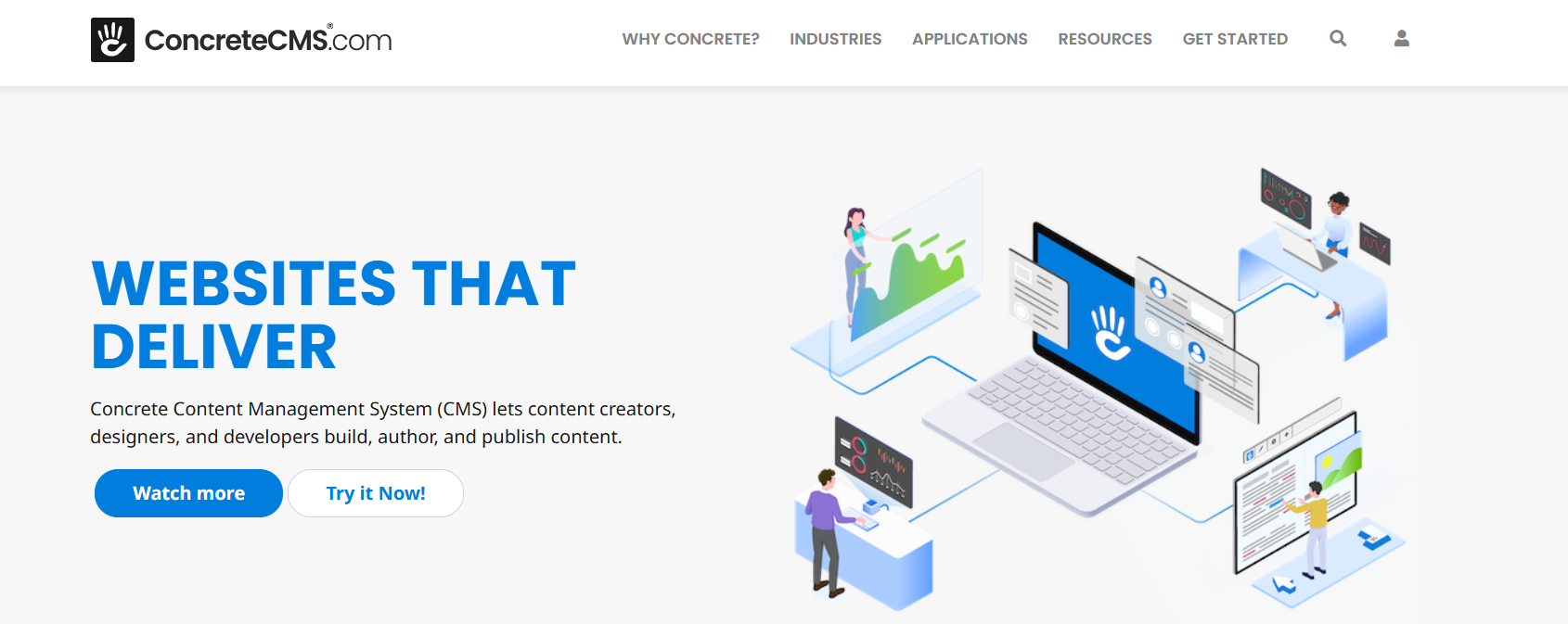 The ConcreteCMS website