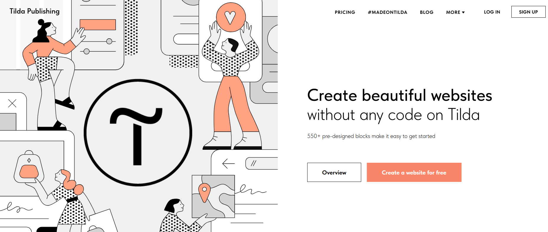 Tilda: The Modern Studio of Website Creation, screenshot from the guide WordPress vs Tilda