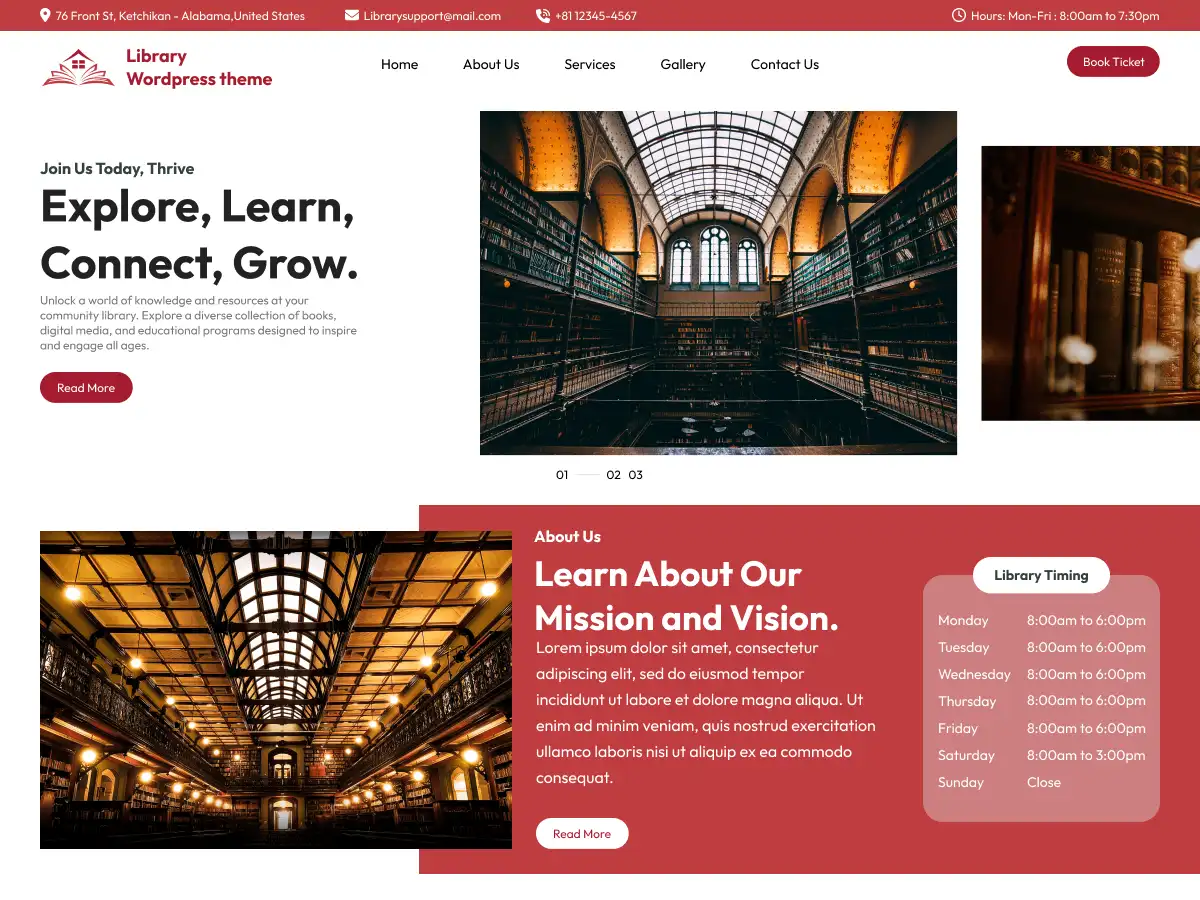 Official WordPress.org screenshot of the Author Book Writer free WordPress theme, a layout novelists and authors can use for an author website