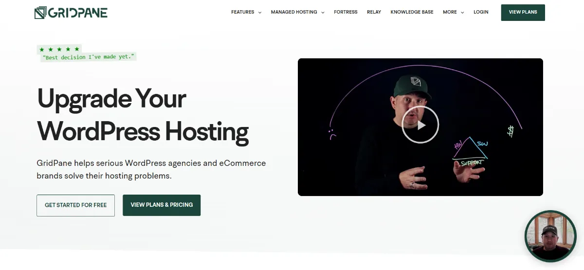 GridPane homepage: upgrade your WordPress hosting, built for agencies and eCommerce brands