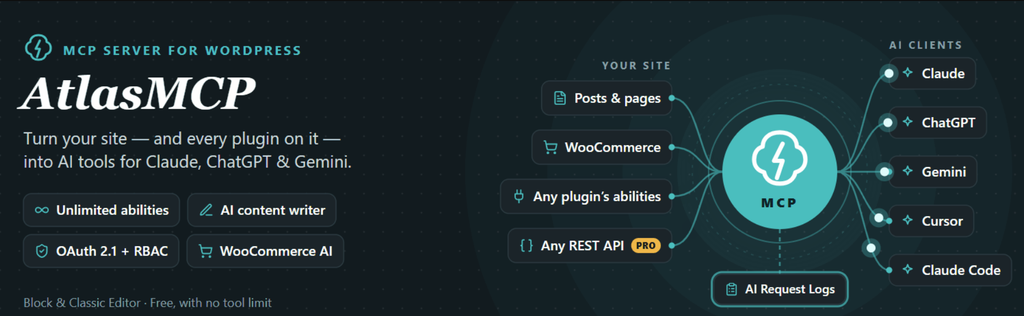 AtlasMCP WordPress MCP plugin 