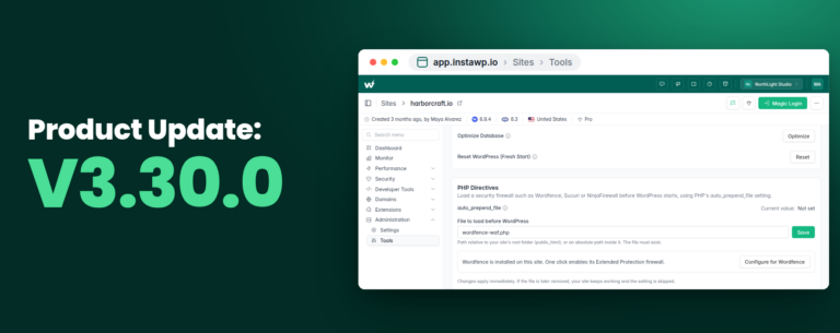 Product Update v3.30.0: PHP Directives for Wordfence, Affiliate Payout History, and Staging Unlink