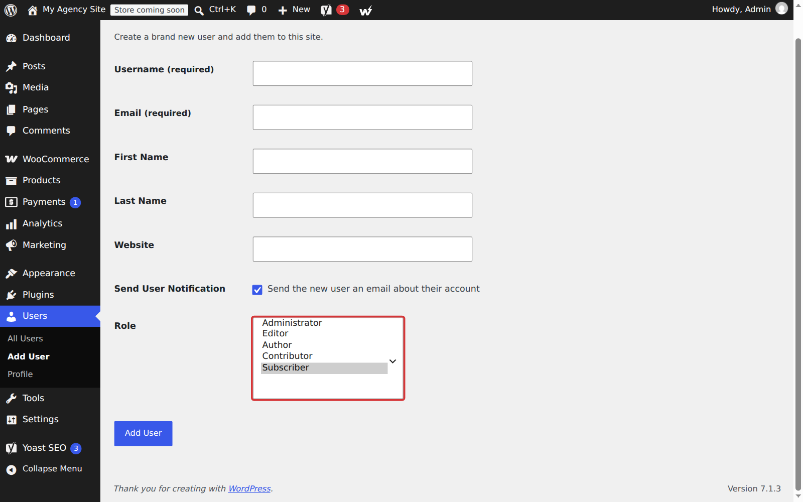 Different type of user roles on WordPress